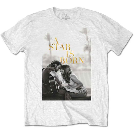 Cover for A Star Is Born · A Star Is Born Unisex T-Shirt: Jack &amp; Ally Movie Poster (White) (T-shirt)