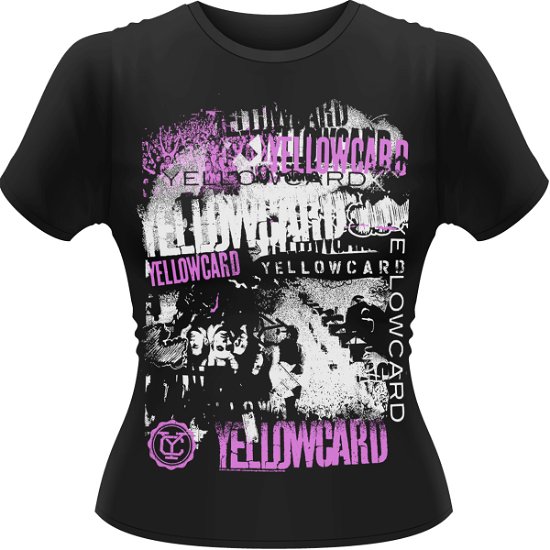 Cover for Yellowcard · Collage Girlie / Black (T-shirt) [size S] (2013)