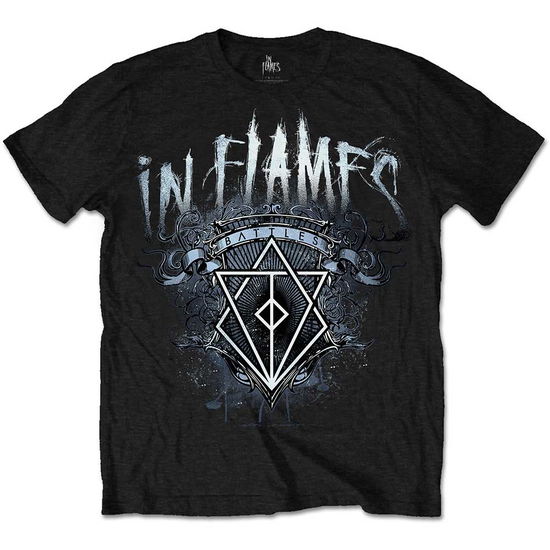 In Flames Unisex T-Shirt: Battles Crest - In Flames - Mercancía - Bravado - 5055979988984 - 