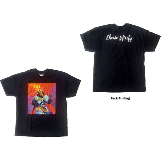 Cover for J Cole · J Cole Unisex T-Shirt: Choose Wisely (Black) (Back Print) (T-shirt) [size S] [Black - Unisex edition] (2020)