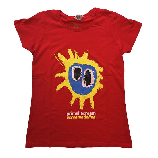 Cover for Primal Scream · Primal Scream Ladies T-Shirt: Screamadelica (Red) (T-shirt) [size XS] [Red - Ladies edition] (2021)