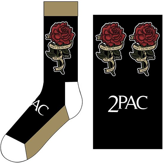 Tupac Unisex Ankle Socks: Rose (UK Size 7 - 11) - Tupac - Merchandise -  - 5056561023984 - 