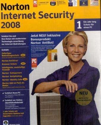 Norton Internet Security 2008, 1 User - Pc - Spiel -  - 5397039685984 - 15. September 2007