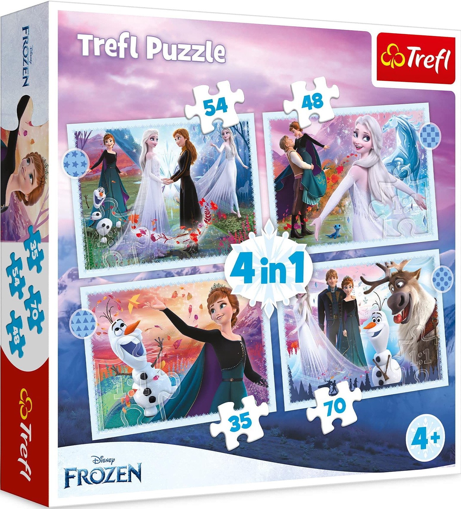 Trefl 4 in 1 35+48+54+70 Teile Disney Jungen Kinder Zootopia Puzzle Neu 