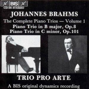 Piano Trio in B Op8 - Brahms / Trio Pro Arte - Musikk - Bis - 7318590000984 - 22. september 1994