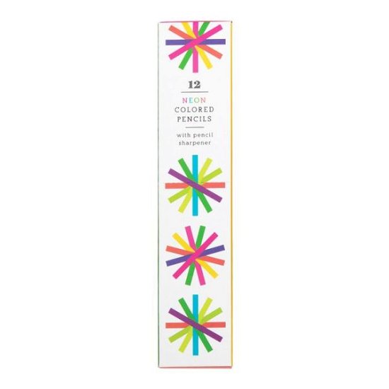 Neon Colored Pencil Set with Sharpener - Sarah McMenemy - Merchandise - Galison - 9780735350984 - 16. januar 2017