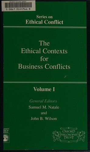 Cover for Samuel M. Natale · The Ethical Contexts for Business Conflicts - The Ethical Contexts for Business Conflicts (Paperback Book) (1990)