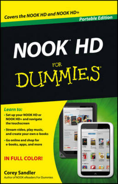 Cover for Corey Sandler · Nook Hd for Dummies, Portable Edition (Paperback Book) (2012)