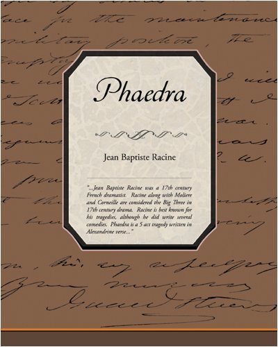 Cover for Jean Baptiste Racine · Phaedra (Taschenbuch) (2008)