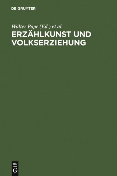 Cover for Walter Pape · Erzählkunst und Volkserziehung (Book) (1999)