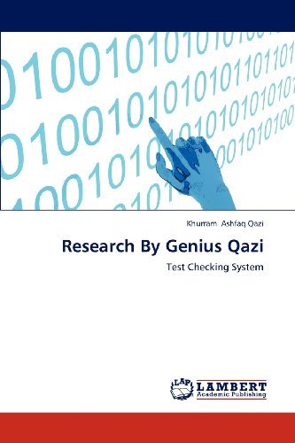 Cover for Khurram Ashfaq Qazi · Research by Genius Qazi: Test Checking System (Paperback Book) (2012)