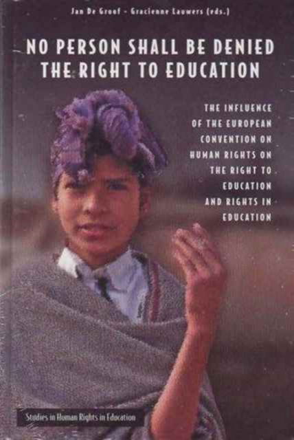 Cover for Jan de Groof · No Person Shall be Denied Rights to Education (Hardcover Book) (2004)