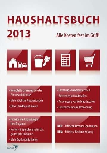 Haushaltsbuch 2013 - Pc - Other -  - 4017404022985 - November 19, 2012