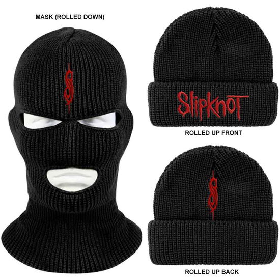 Cover for Slipknot · Slipknot Unisex Mask Beanie Hat: Logo (MERCH) [Black - Unisex edition]