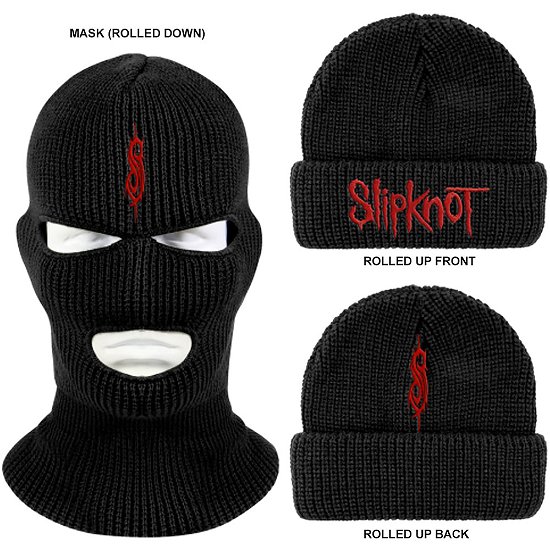 Cover for Slipknot · Slipknot Unisex Mask Beanie Hat: Logo (MERCH) [Black - Unisex edition]