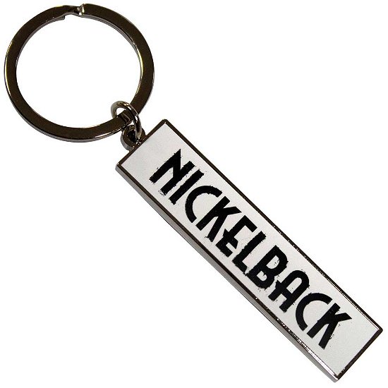 Nickelback  Keychain: Black Logo White - Nickelback - Merchandise -  - 5056737234985 - 