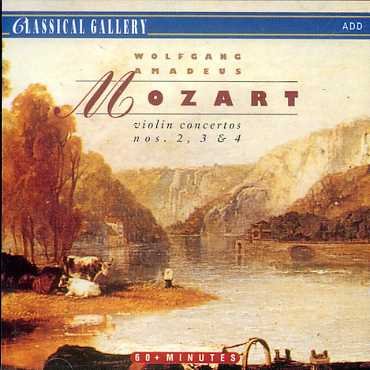 Cover for Mozart / Brazda / Camerata Rhenania / Adolph · Mozart: Vln Ctos Nos 2 - 4 (CD) (2013)