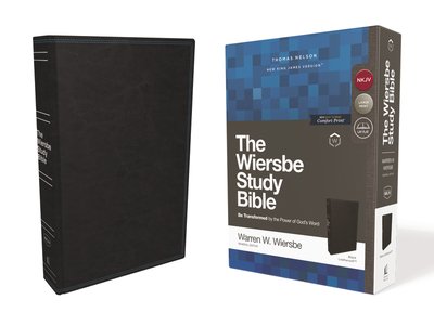 Cover for Warren Wiersbe · NKJV, Wiersbe Study Bible, Leathersoft, Black, Red Letter, Comfort Print: Be Transformed by the Power of God’s Word (Leather Book) (2019)
