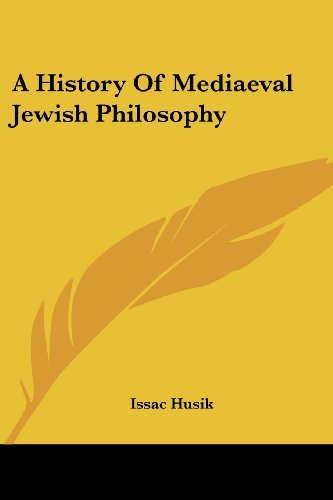 Cover for Issac Husik · A History of Mediaeval Jewish Philosophy (Paperback Bog) (2006)