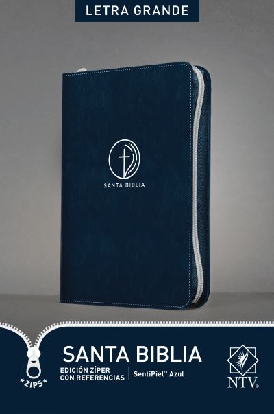 Cover for Tyndale · Santa Biblia NTV, Edicion ziper con referencias, letra grand (Leather Book) (2022)