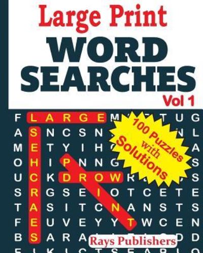 Cover for Rays Publishers · Large Print Word Searches (Paperback Book) (2017)