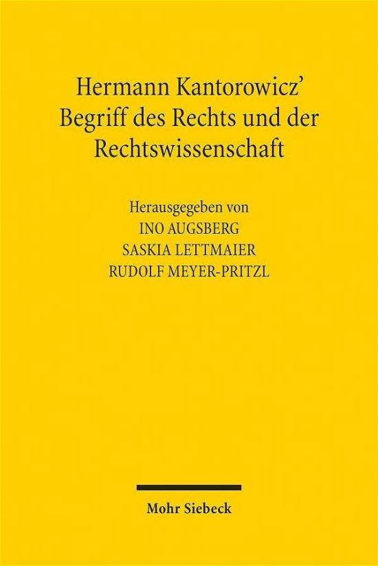 Cover for Hermann Kantorowicz' Begriff des Rechts und der Rechtswissenschaft (Paperback Book) (2020)