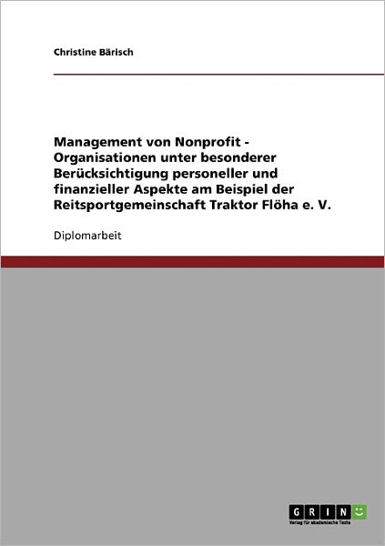 Cover for Bärisch · Management von Nonprofit - Orga (Book) [German edition] (2007)