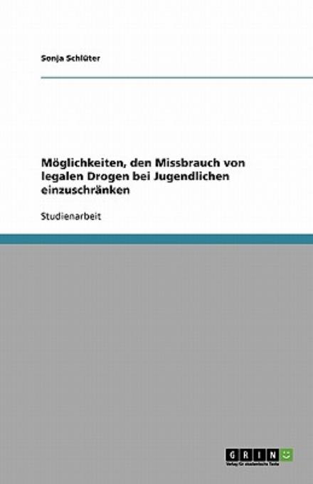 Cover for Schlüter · Möglichkeiten, den Missbrauch (Book) [German edition] (2007)