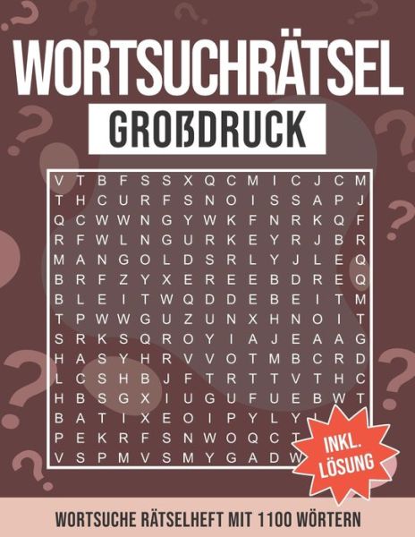 Cover for Luisa Hansen · Wortsuchratsel Grossdruck (Paperback Book) (2020)