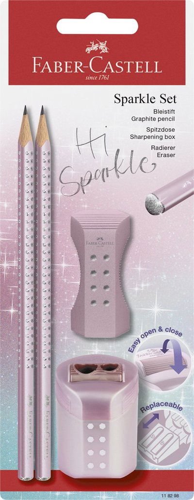 Cover for Faber-castell · FABER-CASTELL Grip Sparkle Bleistift-Set B rose me (N/A)