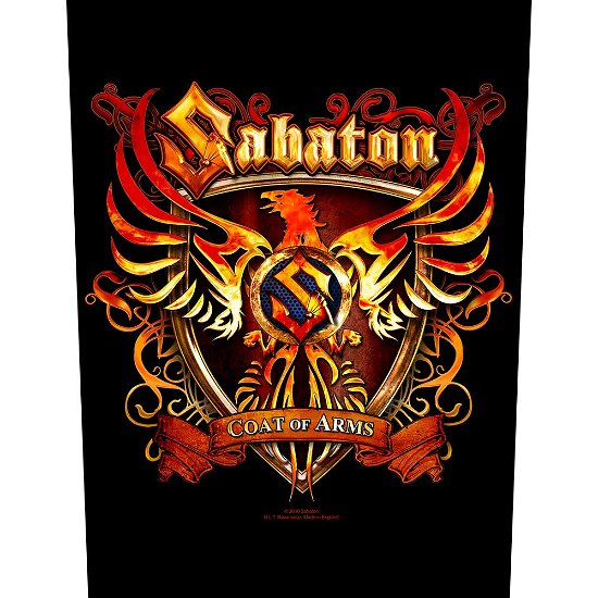 Sabaton Back Patch: Coat of Arms - Sabaton - Fanituote - PHD - 5055339724986 - maanantai 14. syyskuuta 2020