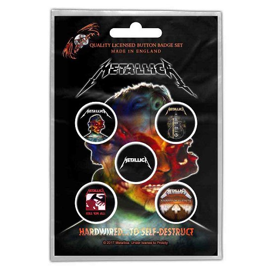 Metallica Button Badge Pack: Hardwired to self-destruct - Metallica - Produtos - PHM - 5055339779986 - 28 de outubro de 2019