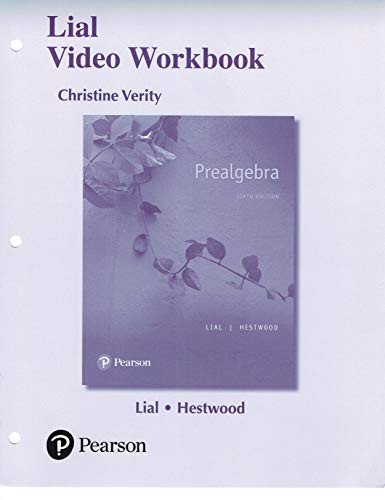 Cover for Margaret Lial · Lial Video Workbook for Prealgebra (Lose Papiere) (2017)