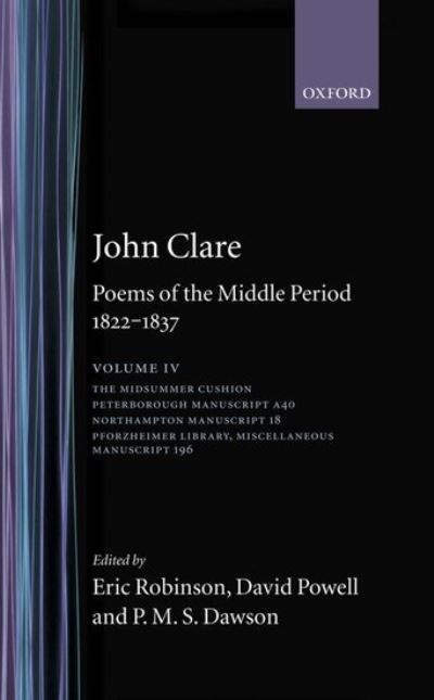 Cover for John Clare · John Clare: Poems of the Middle Period: 1822-1837 Volumes III and IV (Hardcover Book) (1998)