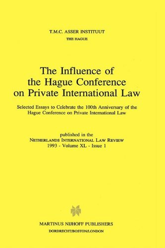 Cover for T.m.c. Asser Instituut · The Influence of the Hague Conference on Private International Law:Selected Essays to Celebrate the 100th Anniversary of the Hague Conference on Private International Law (Hardcover bog) (1993)