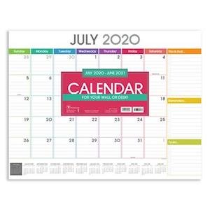 Cover for TF Publishing · Rainbow Blocks Large 17 x 22 Desk Pad Monthly Blotter Calendar (Calendar) (2020)