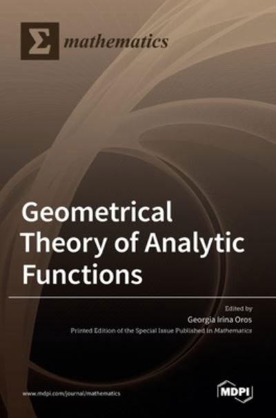 Cover for Mdpi AG · Geometrical Theory of Analytic Functions (Inbunden Bok) (2022)