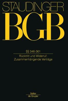 Cover for Staudinger · Bgb.§§ 358-360 (Book) (2016)