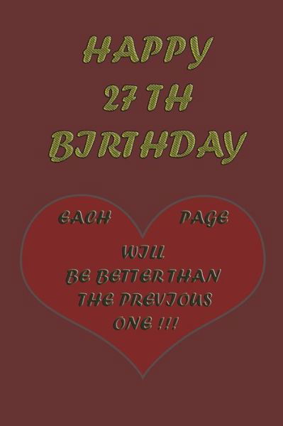 Happy 27th Birthday - Awesome Printer - Books - Independently Published - 9798603412986 - January 23, 2020