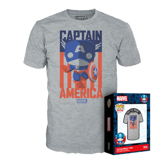 Cover for Marvel · MARVEL - Captain America - T-Shirt POP (Legetøj) [size S]