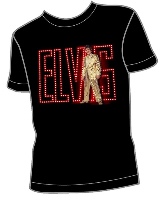 Cover for Elvis Presley · Gold Suit Blk Ts (CLOTHES) [size M] (2007)