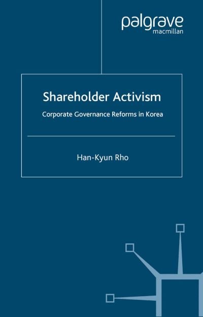 Cover for Rho · Shareholder Activism (Book) (2006)