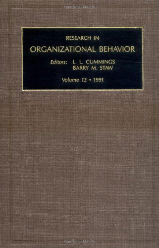 Cover for Barry M. Staw · Research in Organizational Behaviour - Research in Organizational Behavior (Hardcover Book) (1997)