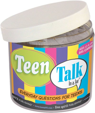 Cover for Free Spirit Publishing · Teen Talk in a Jar: Everyday Questions for Teens - In a Jar (SPIEL) (2023)
