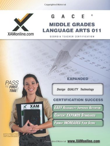 Cover for Sharon Wynne · Gace Middle Grades Language Arts 011 Teacher Certification Test Prep Study Guide: Teacher Certification Exam (Xam Gace) (Paperback Book) (2008)