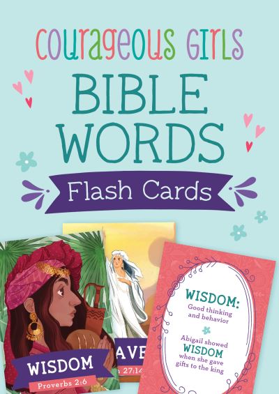 Cover for Compiled by Barbour Staff · Courageous Girls Bible Words Flash Cards (Cards) (2021)