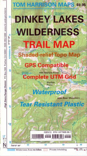 Cover for Tom Harrison · Dinkey Lakes Wilderness Trail Map (Map) (2007)