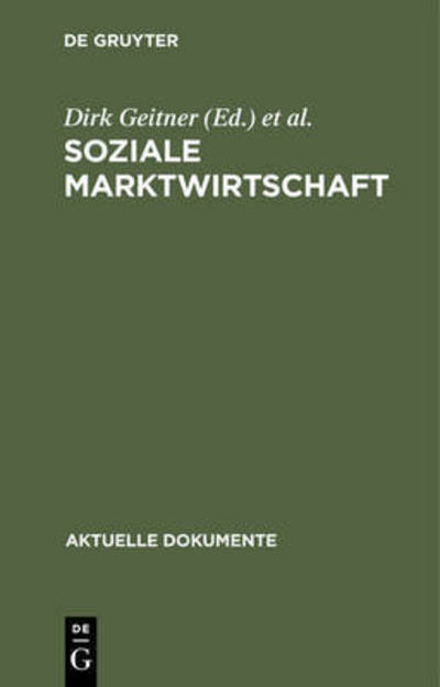 Cover for Dirk Geitner · Soziale Marktwirtschaft Ado (Book) (1974)