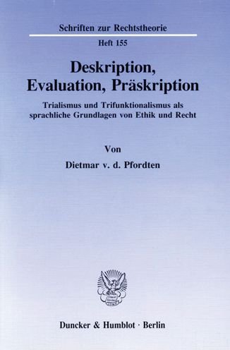 Cover for Pfordten · Deskription, Evaluation, Präsk (Bog) (1993)