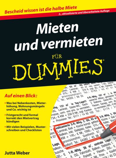 Cover for J Weber · Mieten und Vermieten fur Dummies 2e (Pocketbok) [2. Auflage edition] (2015)